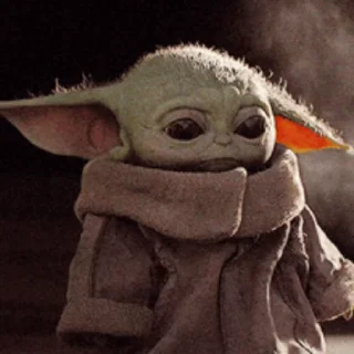 Baby Yoda stiker ☹️
