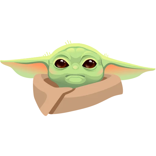 Стікер Telegram «Baby Yoda - » 🙄