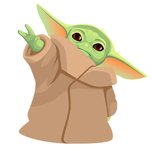 Telegram Sticker «Baby Yoda - » 🥺