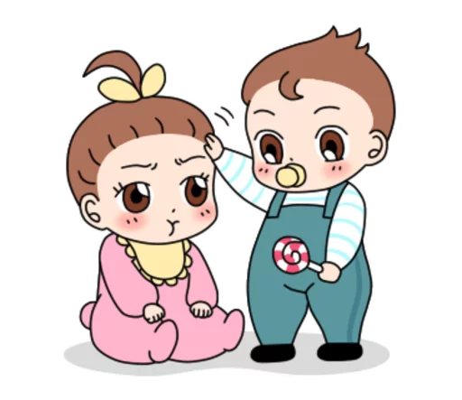 Telegram stikerlari Baby Couple
