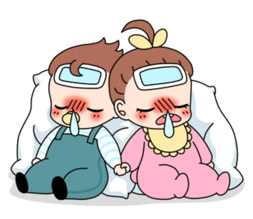 Telegram stiker «Baby Couple» 🤒