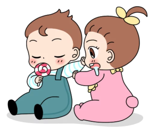 Telegram Sticker «Baby Couple» 😂