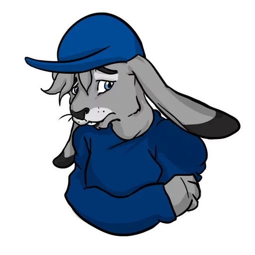 Telegram stiker «Bad Bunny Boy» ☹️