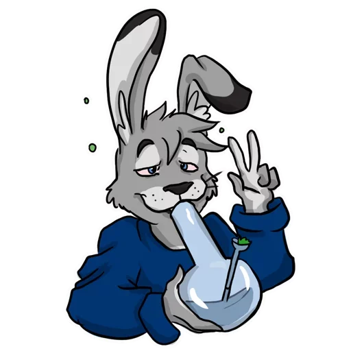 Стікер Telegram «Bad Bunny Boy» ✌️
