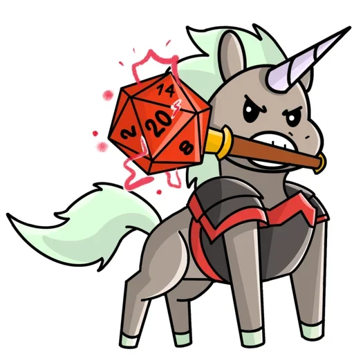Telegram stikerlari Bad Unicorn
