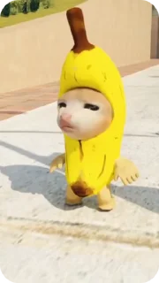 Стикер Banana Cat 😭