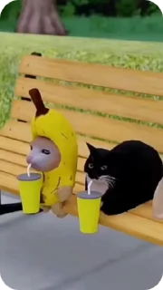 Стикер Banana Cat 🌟