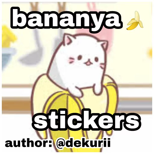 Bananya stickers emoji 🍌