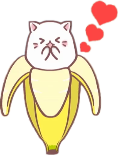 Эмодзи Bananya stickers ❤