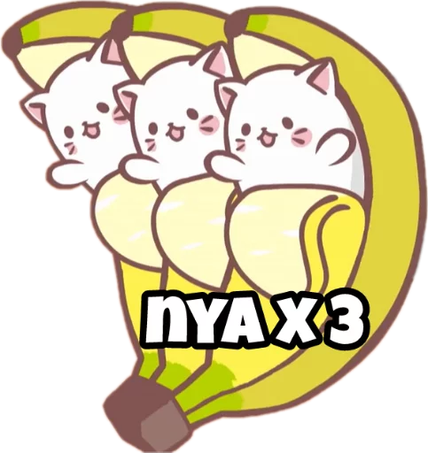 Стикер Telegram «Bananya stickers» 😬