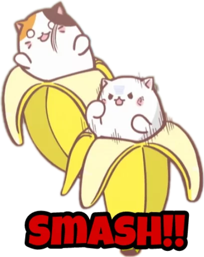 Telegram stiker «Bananya stickers» 🤜