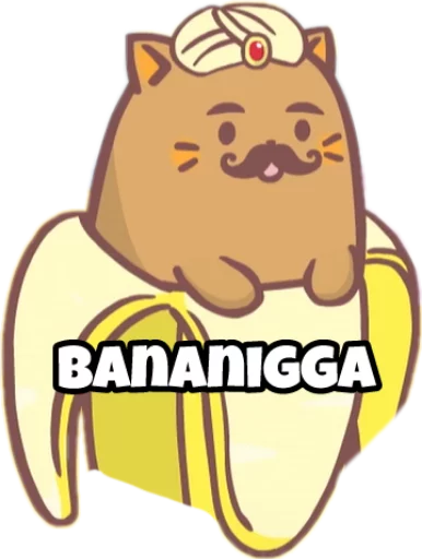 Емодзі Bananya stickers 👳‍♀