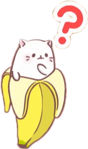 Telegram Sticker «Bananya stickers» ❓