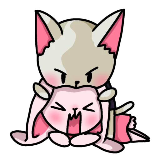 Telegram stiker «Baby Banny Dom Kitty» 😡