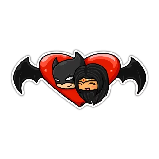 Telegram Sticker «Batman and Joker» 🤚