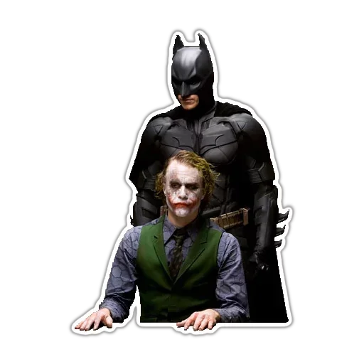Telegram Sticker «Batman and Joker» 👎