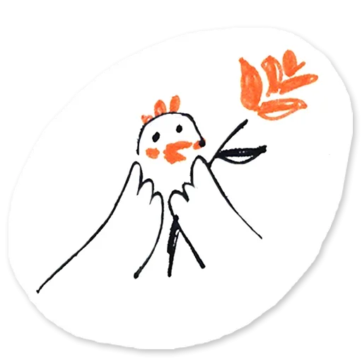 Telegram stiker «Be chicken» 🌷