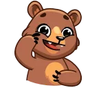 Telegram emoji Медведь Акмаль