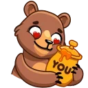 Telegram emoji Медведь Акмаль