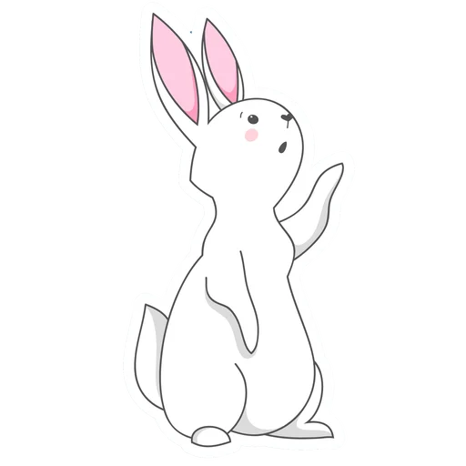 Стикер Telegram «Белый Пошлый Кролик» 😢