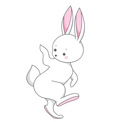 Telegram Sticker «Белый Пошлый Кролик» 🙄