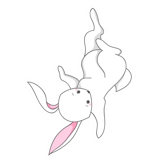 Telegram stiker «Белый Пошлый Кролик» 🙄