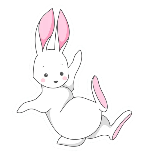 Telegram Sticker «Белый Пошлый Кролик» 🤒