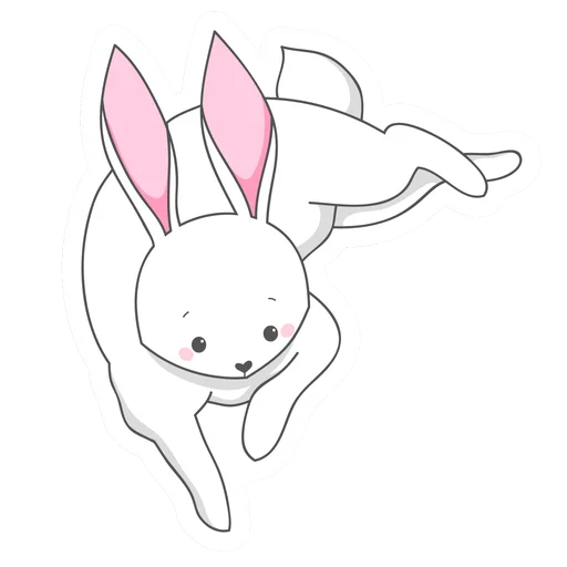 Telegram stiker «Белый Пошлый Кролик» 😷