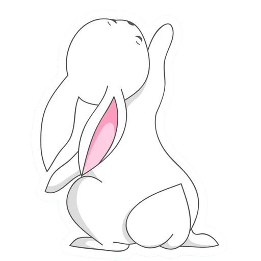 Telegram Sticker «Белый Пошлый Кролик» 🤧