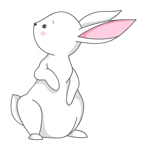 Telegram stiker «Белый Пошлый Кролик» 😷