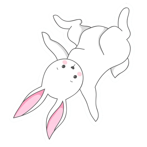 Telegram stiker «Белый Пошлый Кролик» 😥