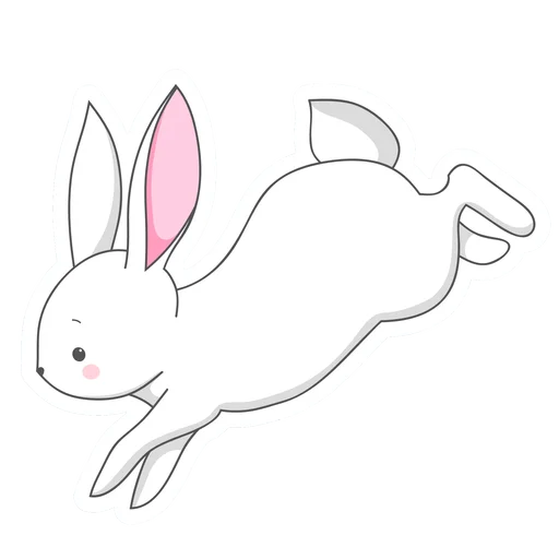 Telegram stiker «Белый Пошлый Кролик» 🙄