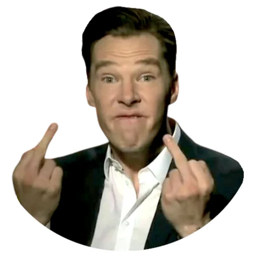 Telegram Sticker «Benedict Cumberbatch» 🖕