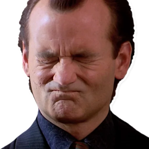 Telegram Sticker «Bill Murray Emotionless Emojis» 😞