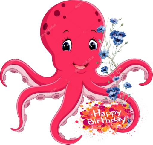 Octopus/pulpo  sticker 💙