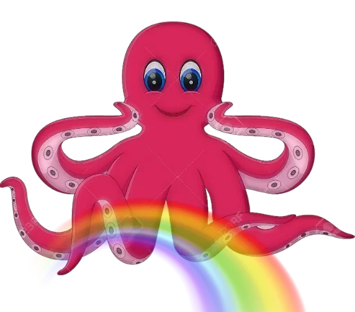 Telegram stiker «Octopus/pulpo» ❤️