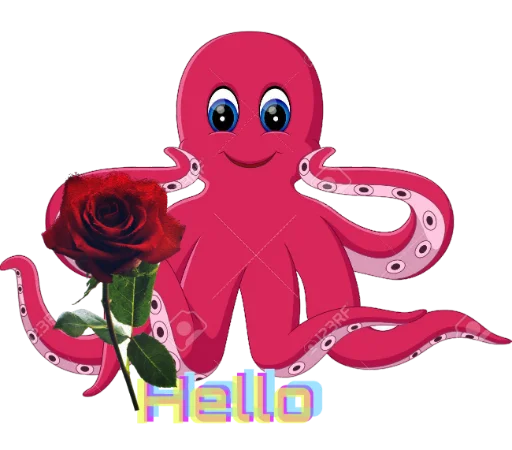 Эмодзи Octopus/pulpo 🧡