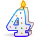Birthday Collection emoji 4️⃣