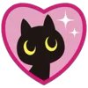 Эмодзи телеграм Black Cat