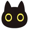 Эмодзи телеграм Black Cat