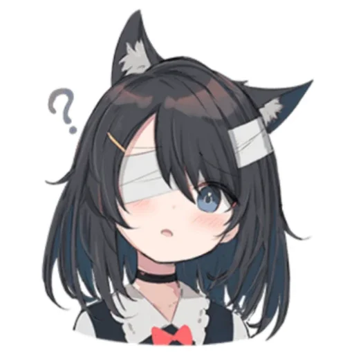 Telegram Sticker «Black cat Eve» 🤔