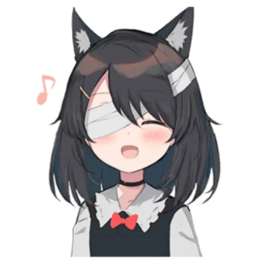 Telegram stiker «Black cat Eve» 😄