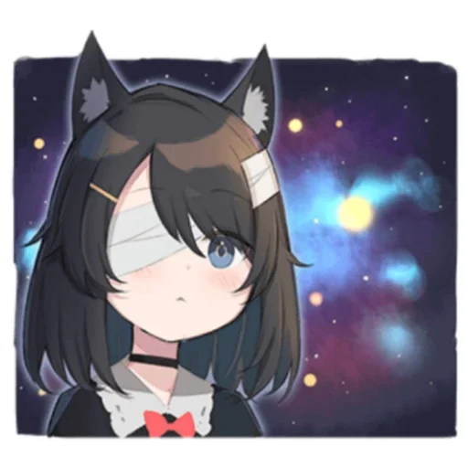 Telegram Sticker «Black cat Eve» 😕