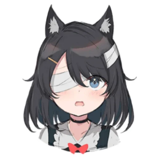 Telegram stiker «Black cat Eve » 😠