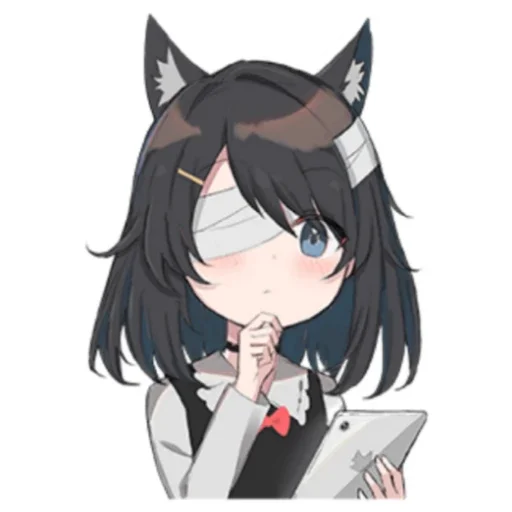 Telegram Sticker «Black cat Eve» ❓