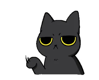 Емодзі Black Cat Misty | 🐾