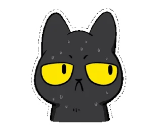 Стікер Black Cat Misty | 🐾