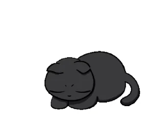 Стикер Black Cat Misty | 🐾