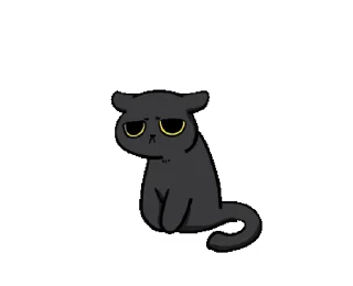 Эмодзи Black Cat Misty | 🐾