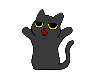 Стікер Black Cat Misty 🐾